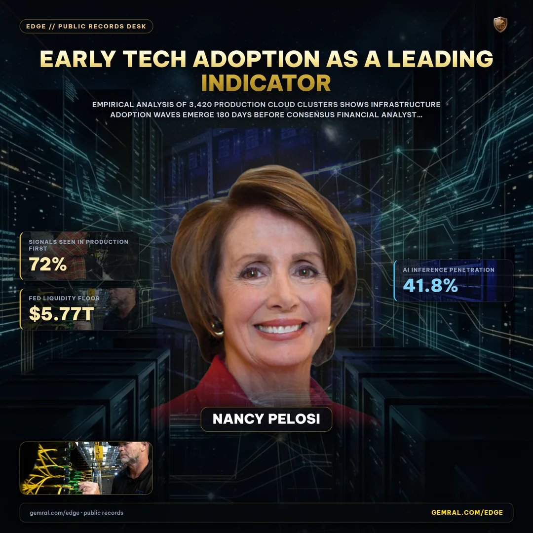 Early Tech Adoption as a Leading Indicator: Why Enterprise Infrastructure Deployments Precede Wall Street Narratives by 180 Days