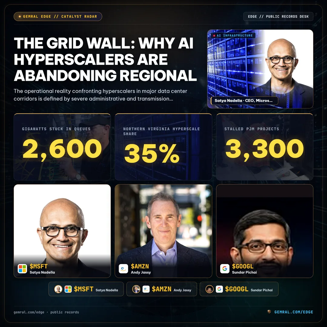 The Grid Wall: Why AI Hyperscalers Are Abandoning Regional