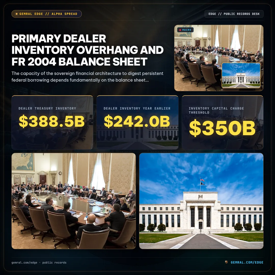 Primary Dealer Inventory Overhang and FR 2004 Balance Sheet
