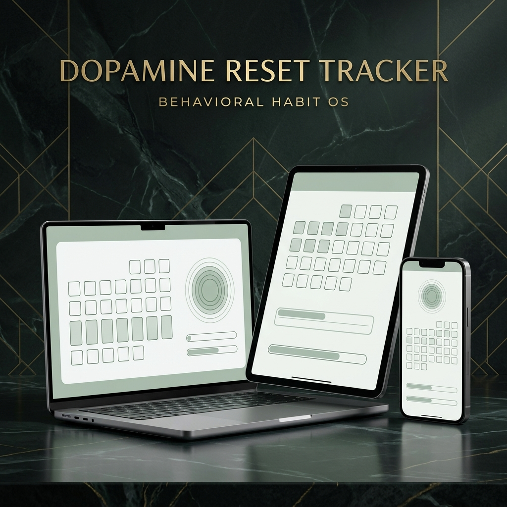 30-Day Dopamine Reset & Habit Tracker | Interactive Neuro-Detox App