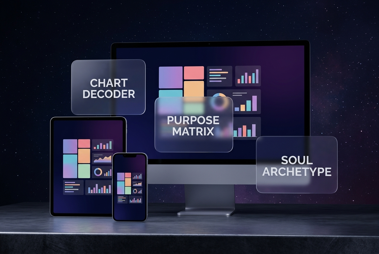 Big 3 Astrology Natal Chart Decoder & Primal Soul Archetype Journal