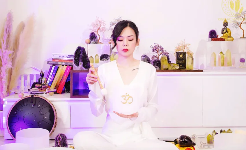 kết hợp đá phong thủy với thiền