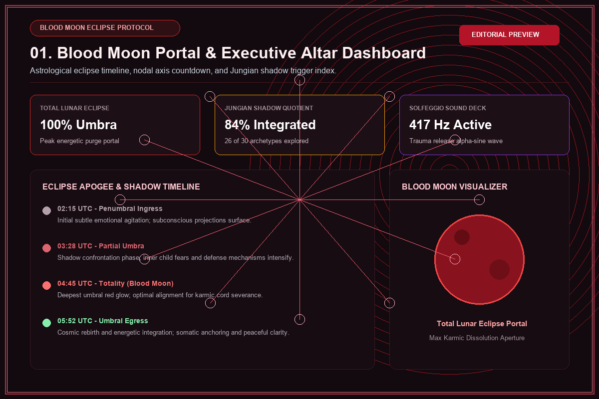 Blood Moon Lunar Eclipse Shadow Work Release Ritual & Cosmic Rebirth Guide