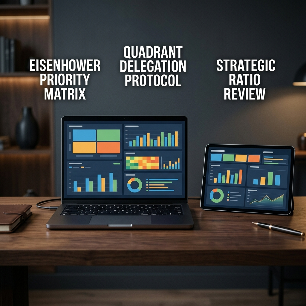 Eisenhower Priority Matrix Dynamic Dashboard & Task Delegation Workbook