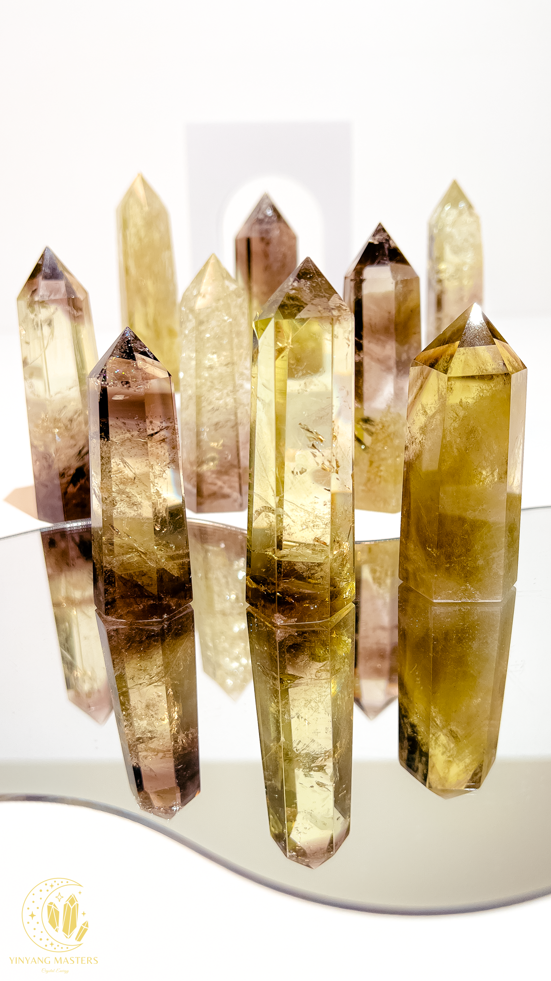 Golden Grey — Smoky Pyrite Wealth Fortress Pillar