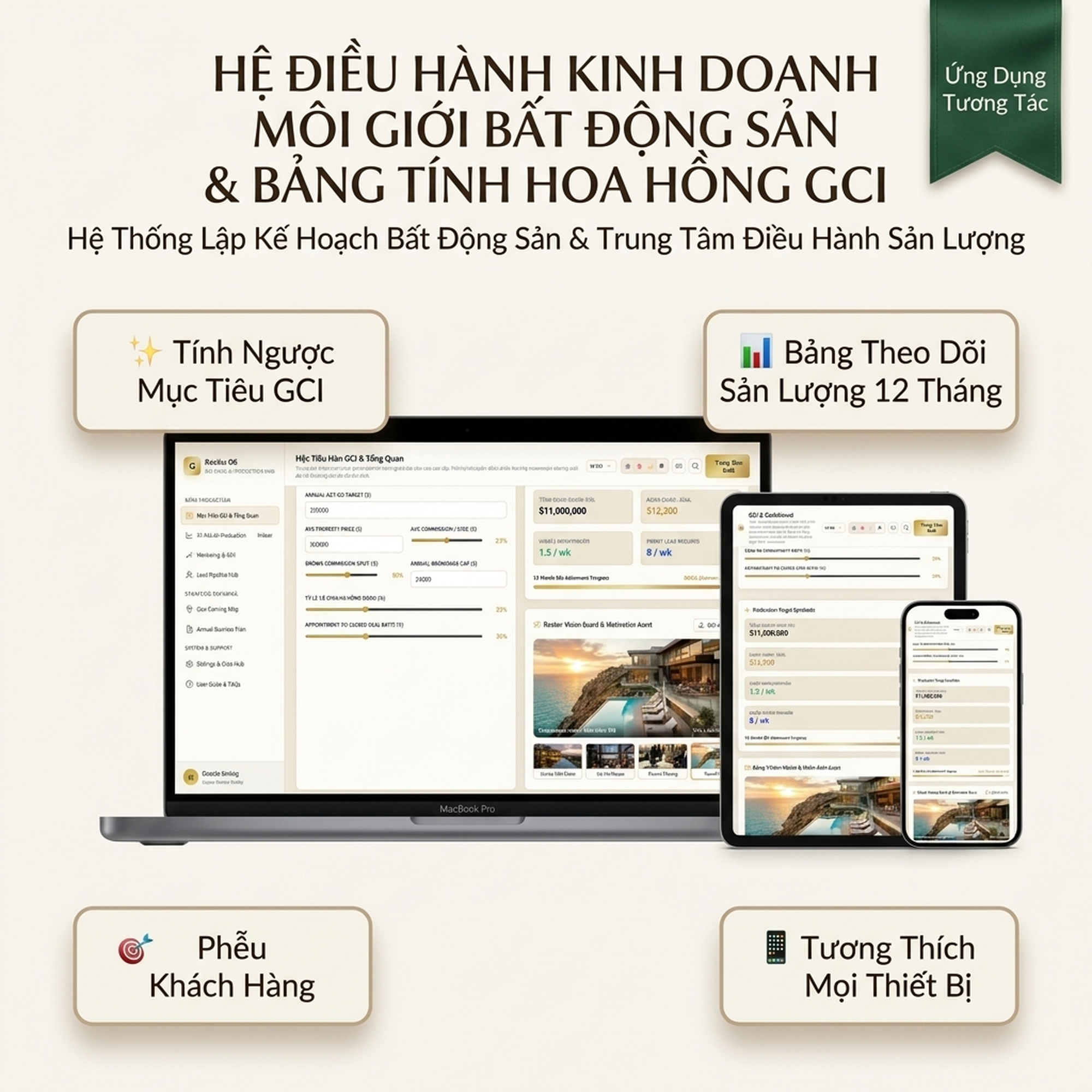 Bảng Kế Hoạch Kinh Doanh Bất Động Sản 12 Tháng & Tính GCI