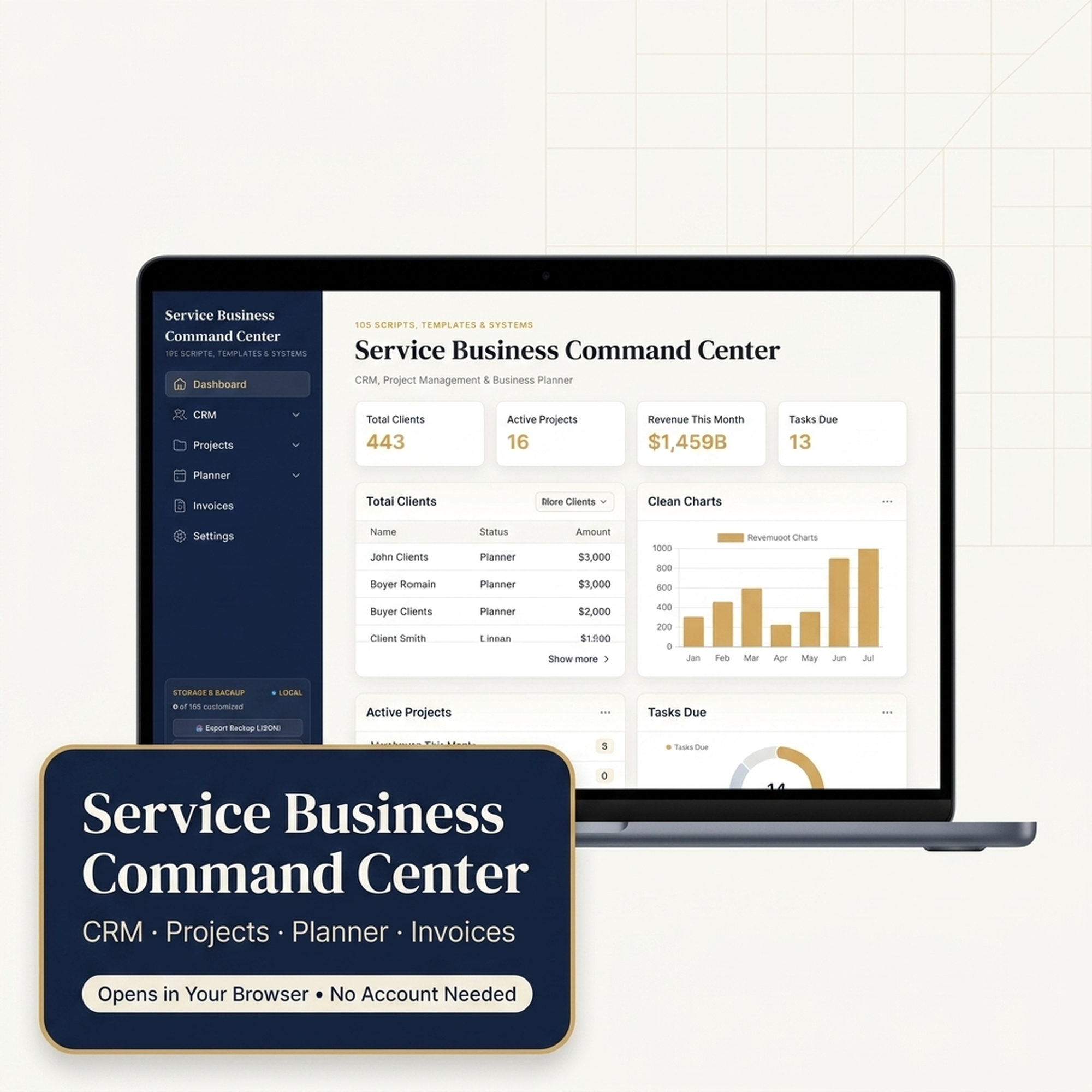 Service Business Command Center & Client CRM OS
