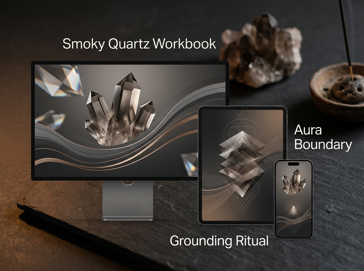 Smoky Quartz Grounding Ritual & Negative Energy Cleansing Workbook