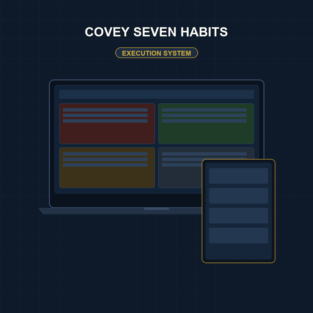 Hệ Thống Thực Thi 7 Thói Quen Hiệu Quả & Bảng Kế Hoạch Ưu Tiên Ô Số 2 Stephen Covey