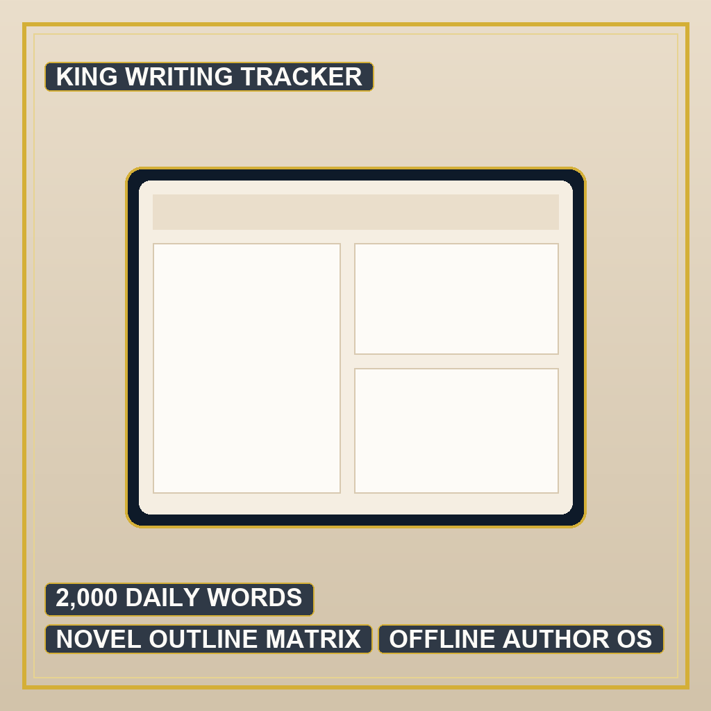 Bảng Tương Tác Kỷ Luật Viết 2.000 Từ Mỗi Ngày & Lập Dàn Ý Tiểu Thuyết Stephen King