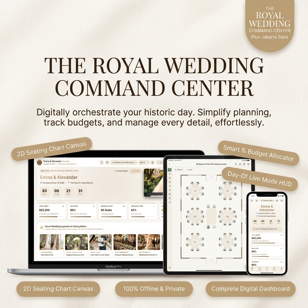 Interactive Wedding Planner & 2D Seating Chart App