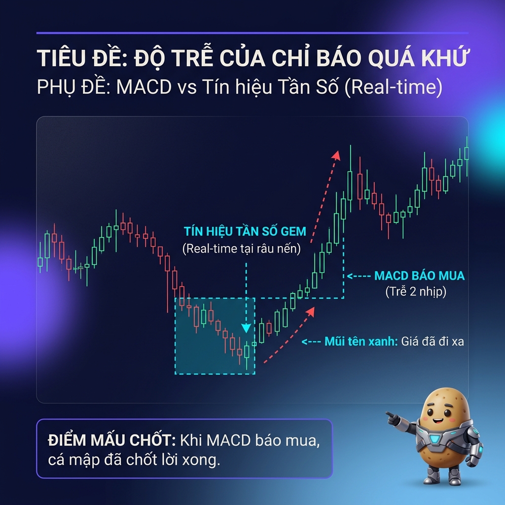 Độ trễ của chỉ báo truyền thống so với Tín hiệu Tần Số