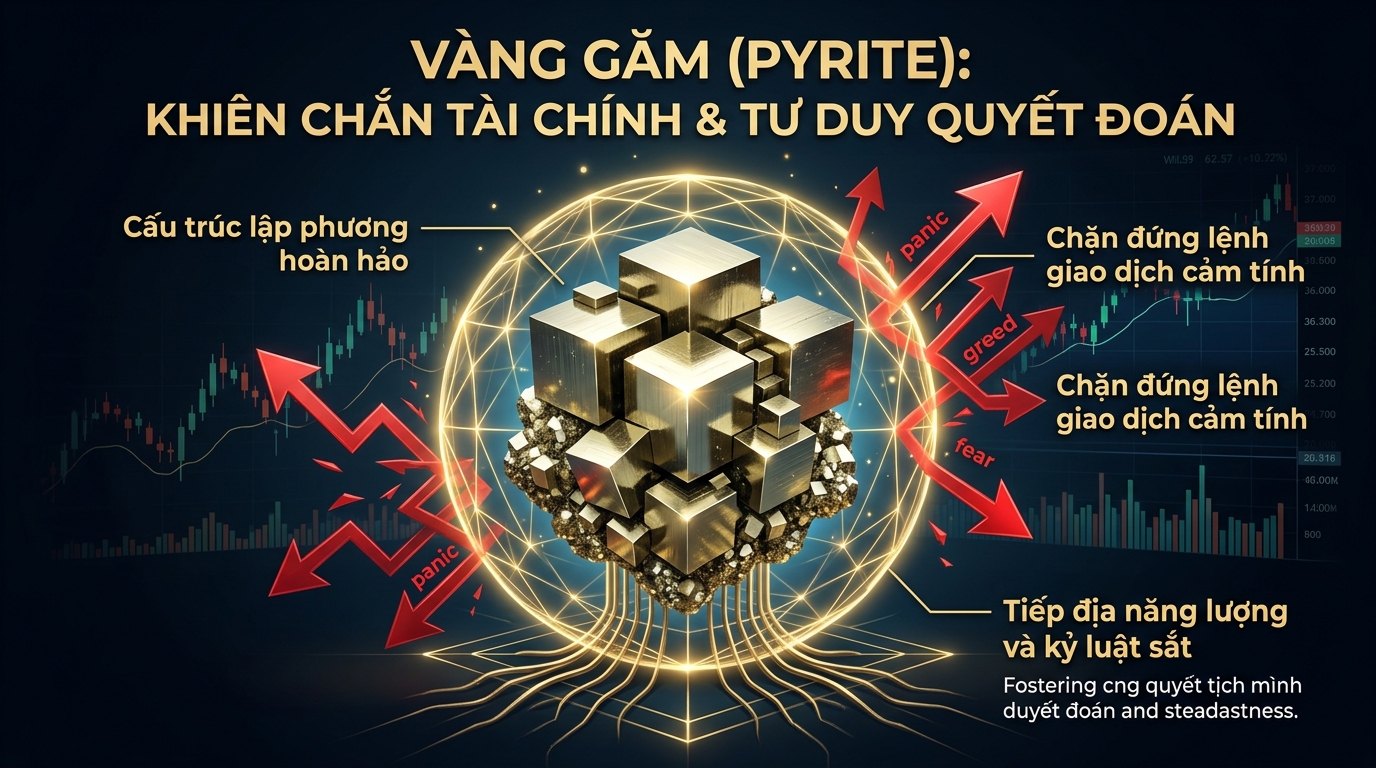 Cấu trúc tinh thể lập phương và chức năng khiên chắn tài chính của Pyrite