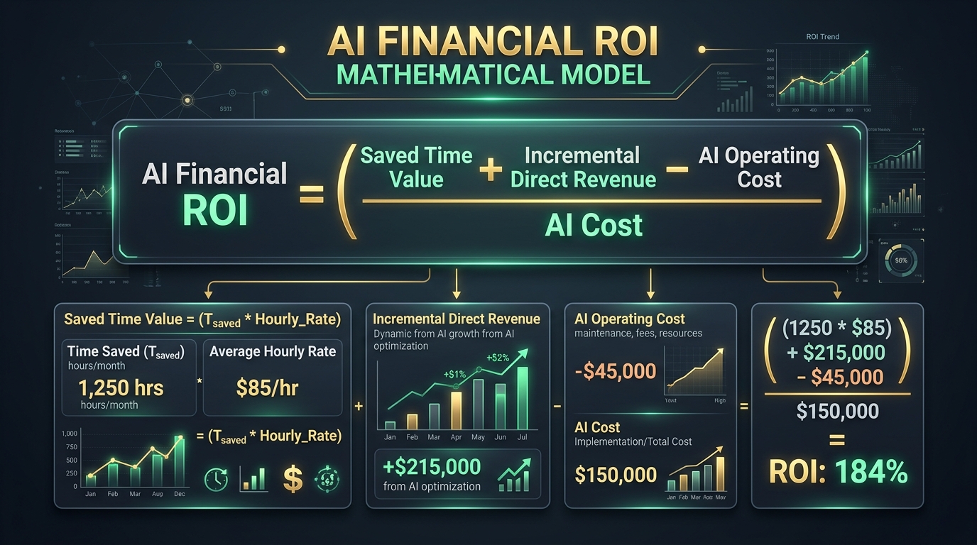 Mô hình toán học định lượng tỷ suất lợi nhuận ROI từ chi phí và thời gian ứng dụng AI