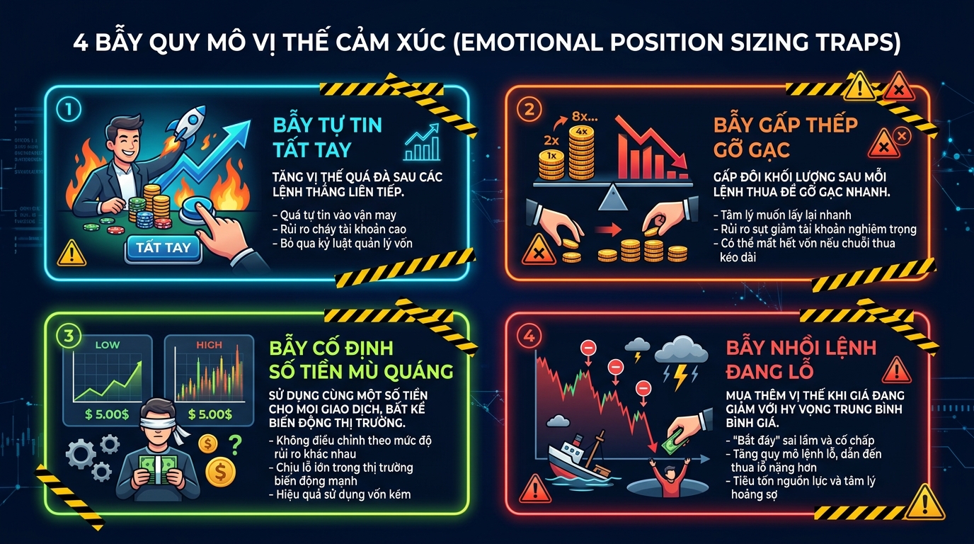 4 Bẫy Kích Thước Vị Thế Cảm Xúc Trong Trading