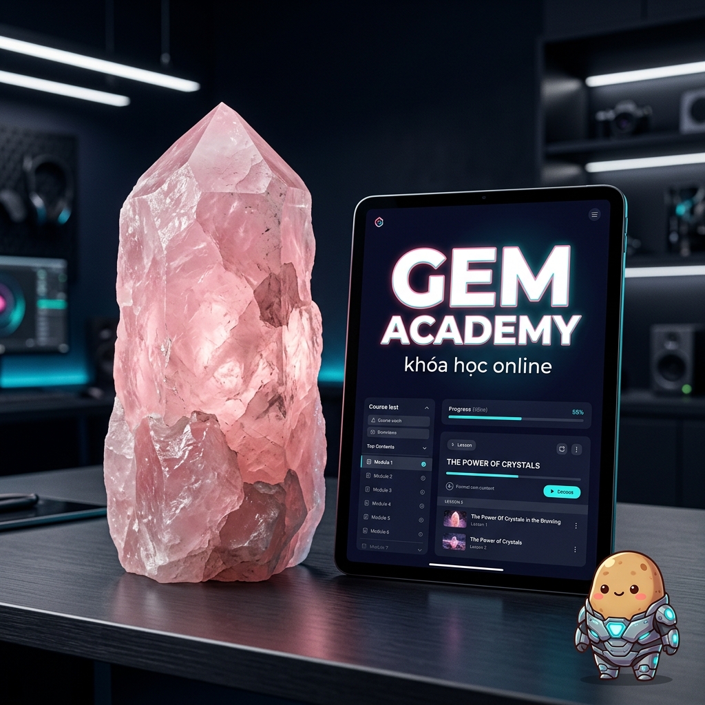 Khóa học & Tinh thể Rose Quartz