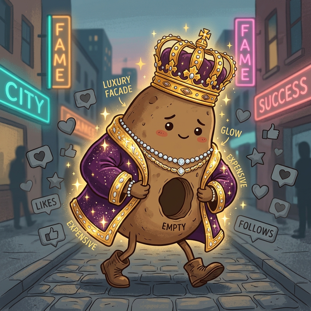 Mascot Khoai Tây gánh vác vỏ bọc hào nhoáng