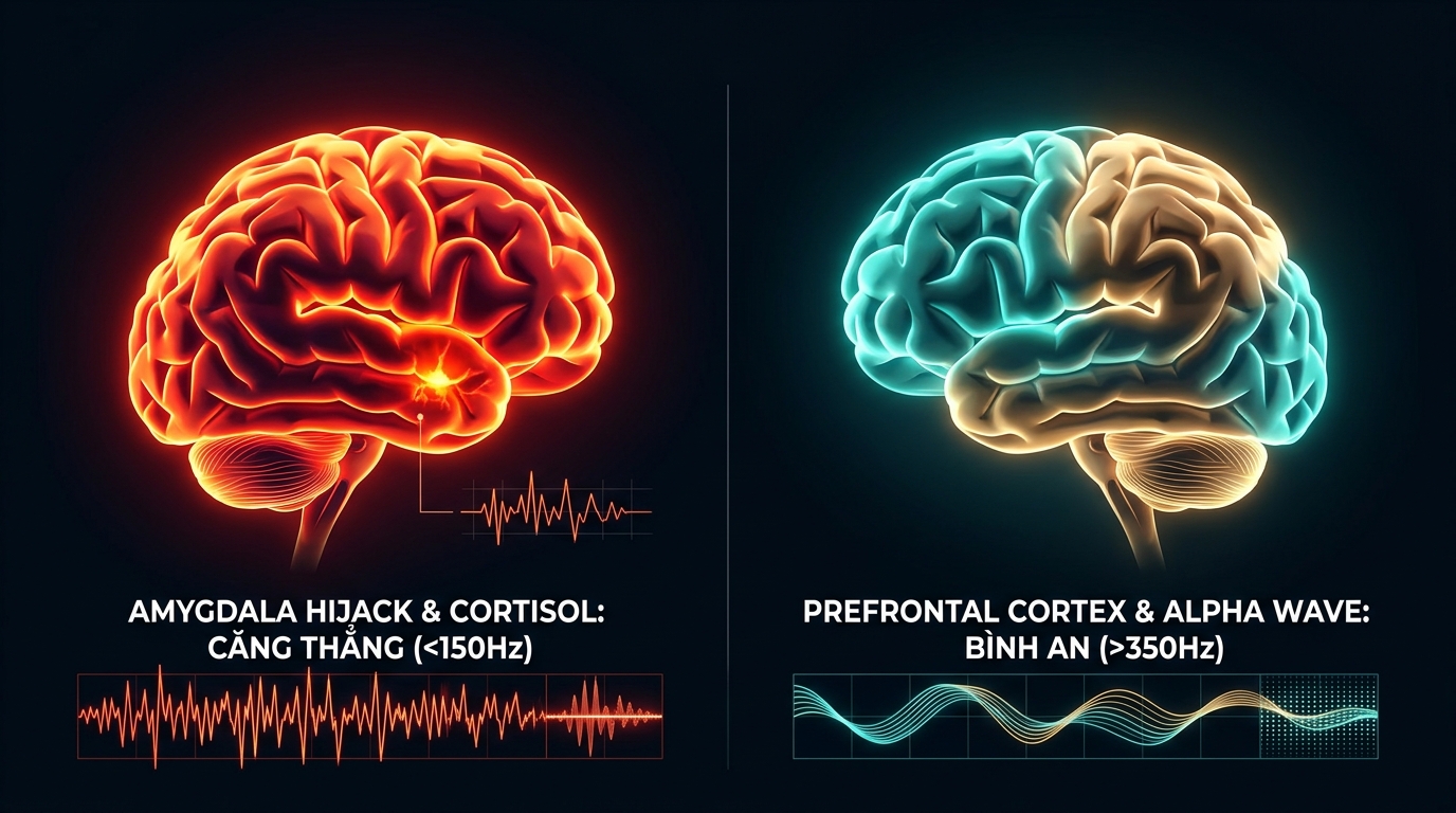 Giải phẫu thần kinh: Phản ứng căng thẳng vs Vỏ não trước trán