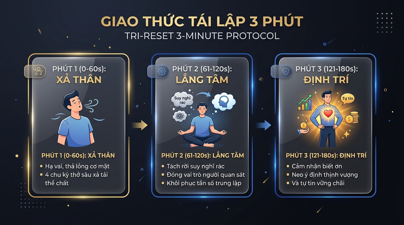 Quy trình 3 bước thực hành Tri-Reset 3 Phút