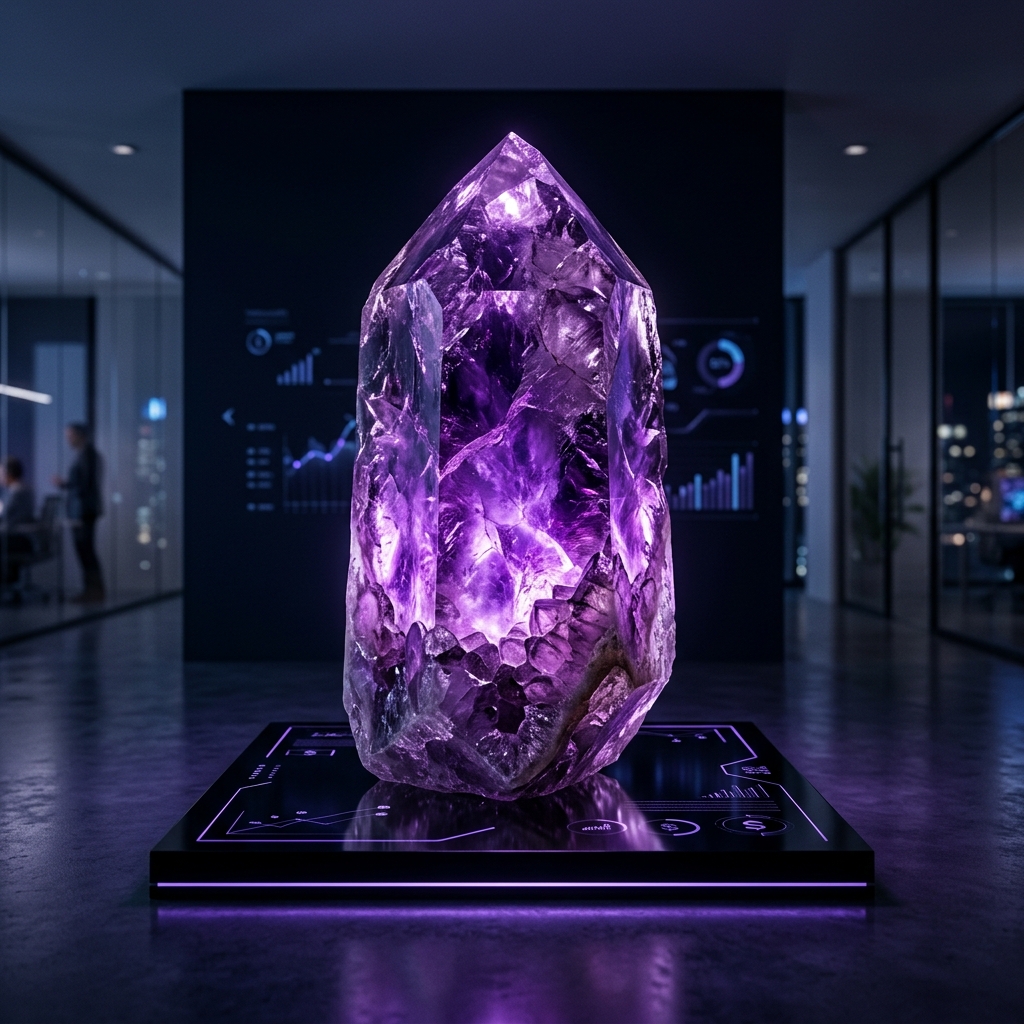 Trụ thạch anh tím Amethyst 5D