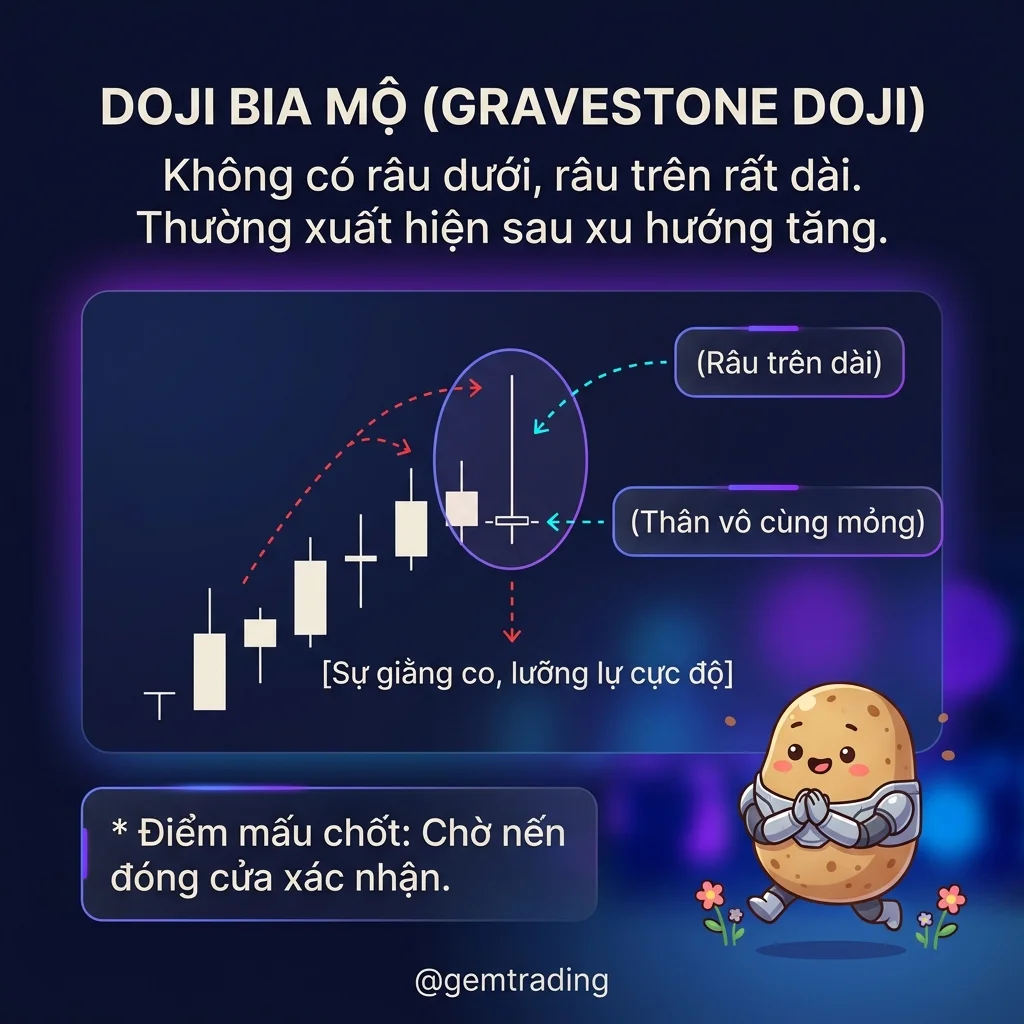 Doji Bia Mộ (Gravestone Doji)