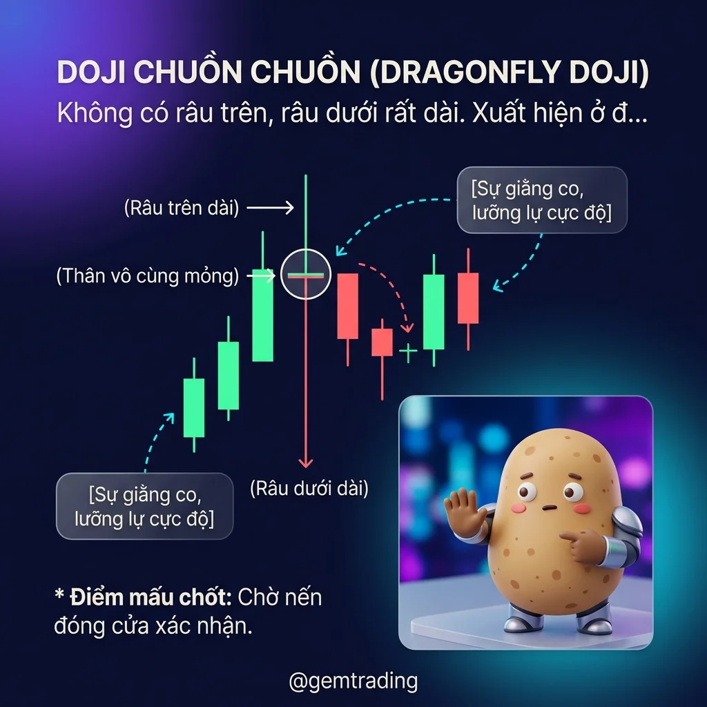 Doji Chuồn Chuồn (Dragonfly Doji)