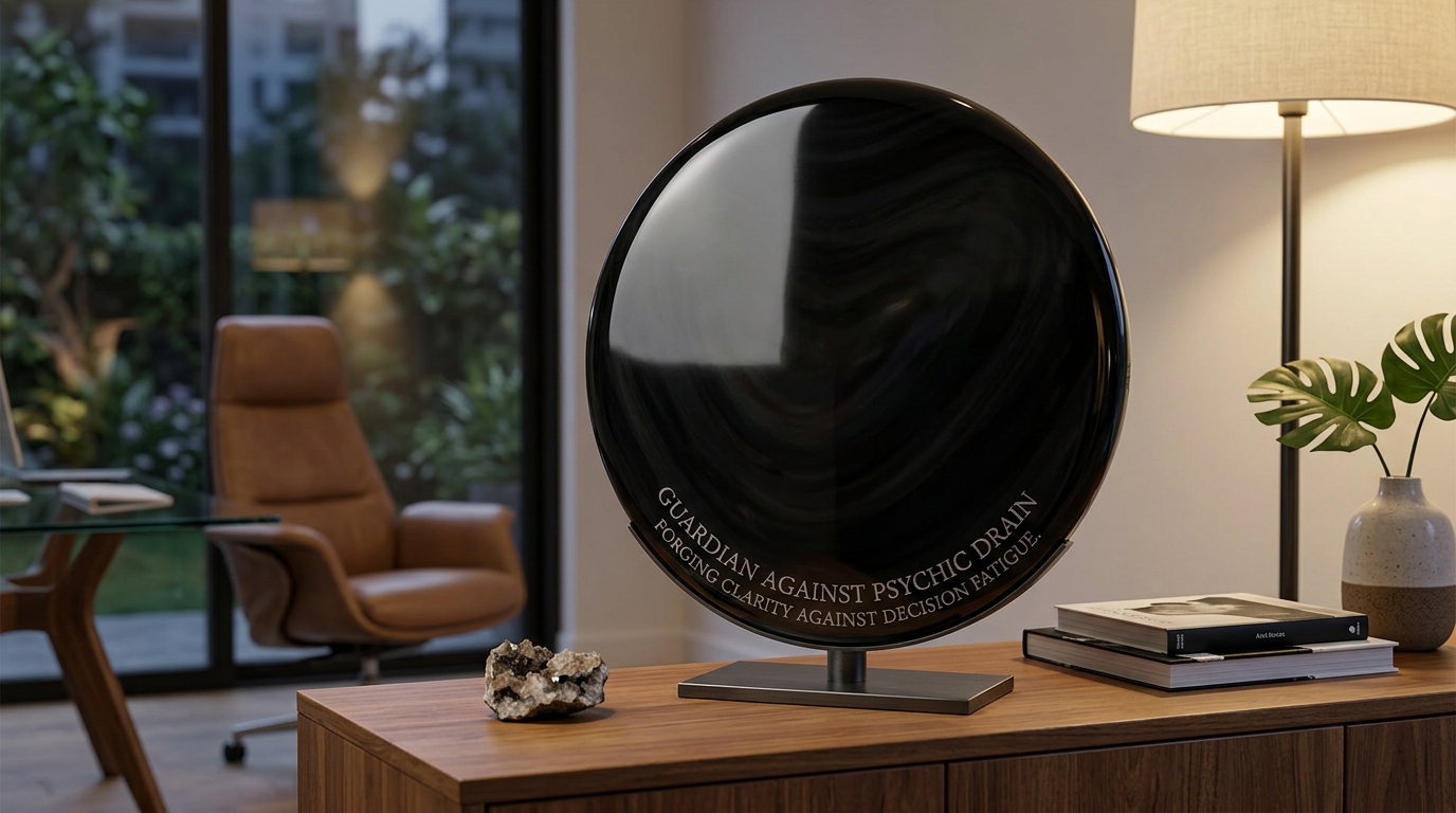 Gương Obsidian Phản Chiếu Lá Chắn Bảo Vệ Năng Lượng Tâm Trí