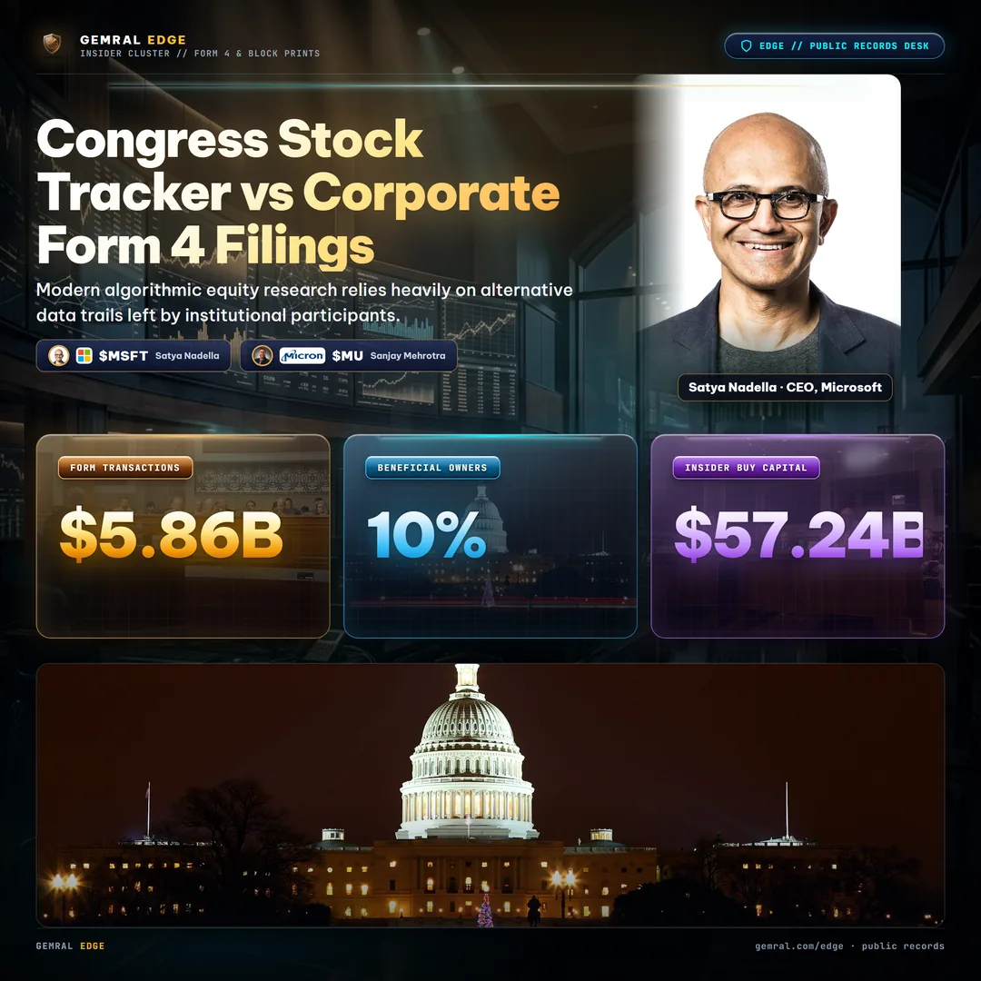 Congress Stock Tracker vs Corporate Insider Filings