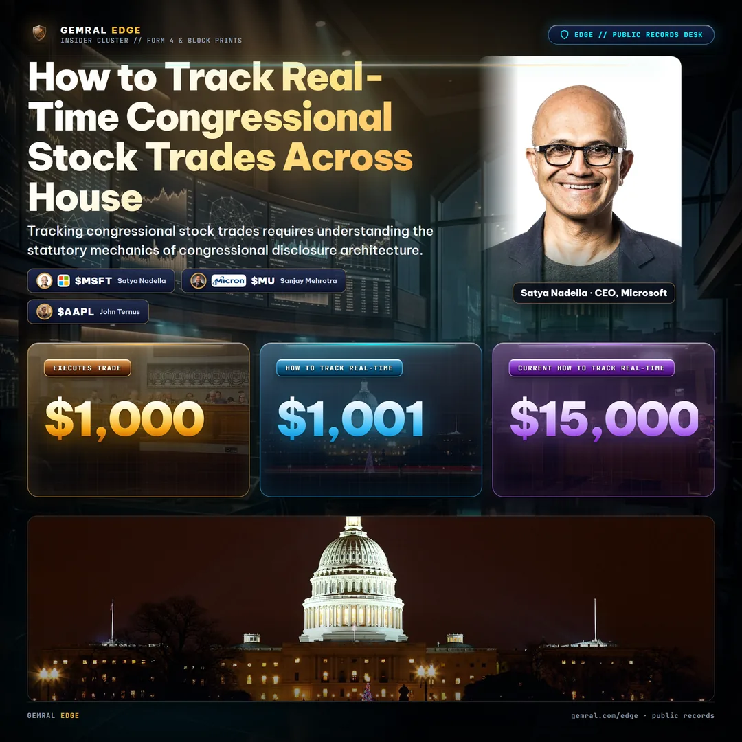 How to Track Real-Time Congressional Stock Trades Across House