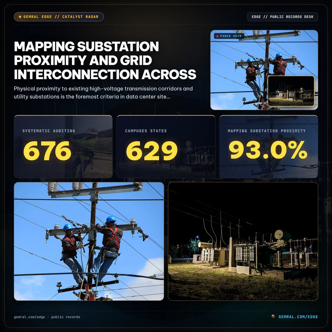 Mapping Substation Proximity and Grid Interconnection Across