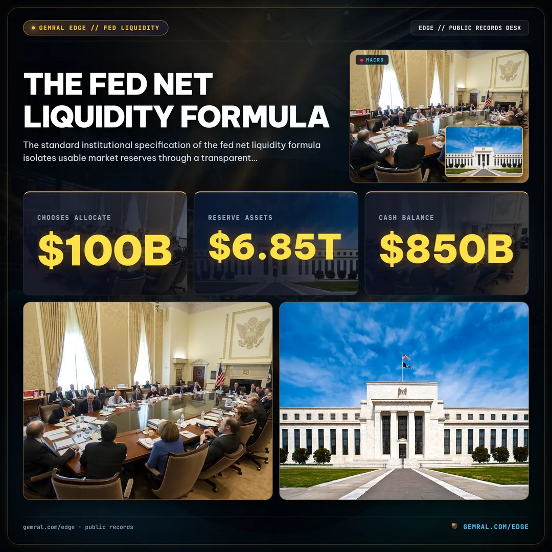 The Fed Net Liquidity Formula