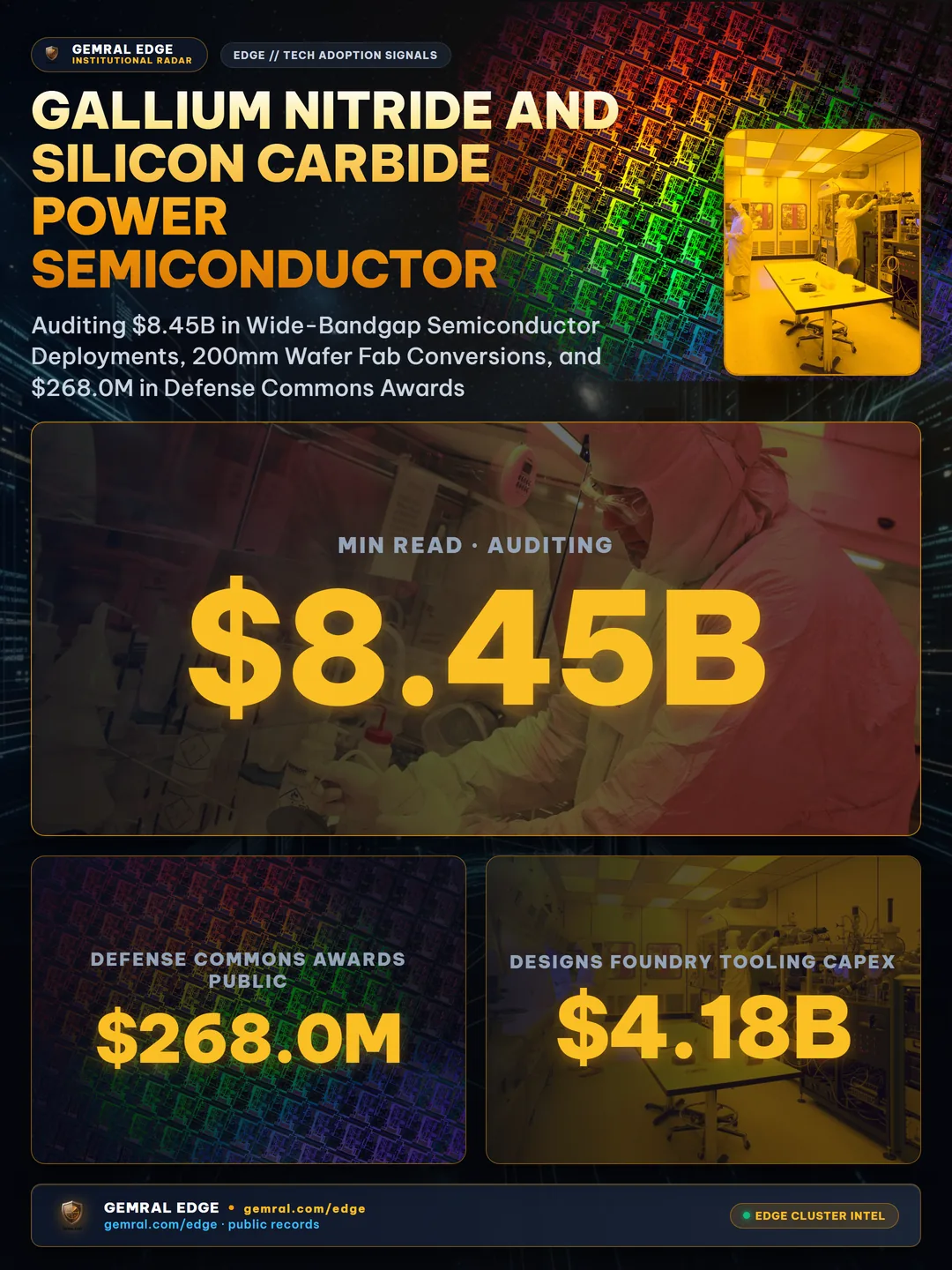 Gallium Nitride and Silicon Carbide Power Semiconductor Subsystem Transition: Auditing Commercial Foundry Orders, Automotive 800V Architecture Deployments, and Defense Microelectronics Awards in September 2026