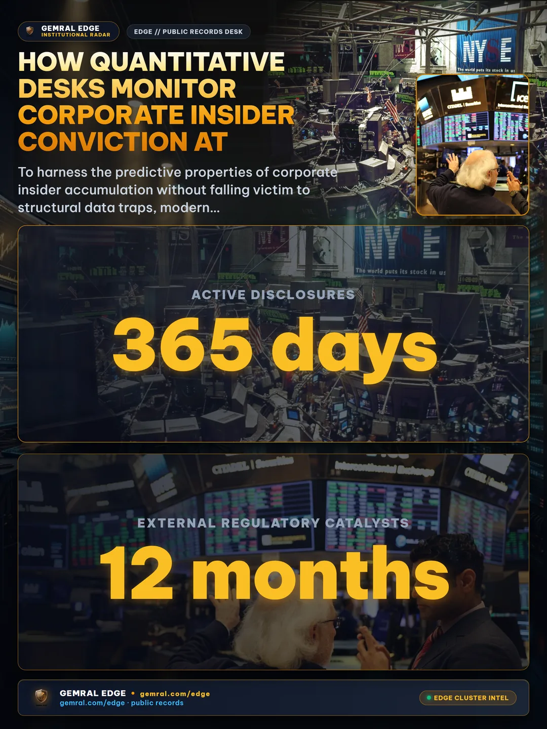 How Quantitative Desks Monitor Corporate Insider Conviction at