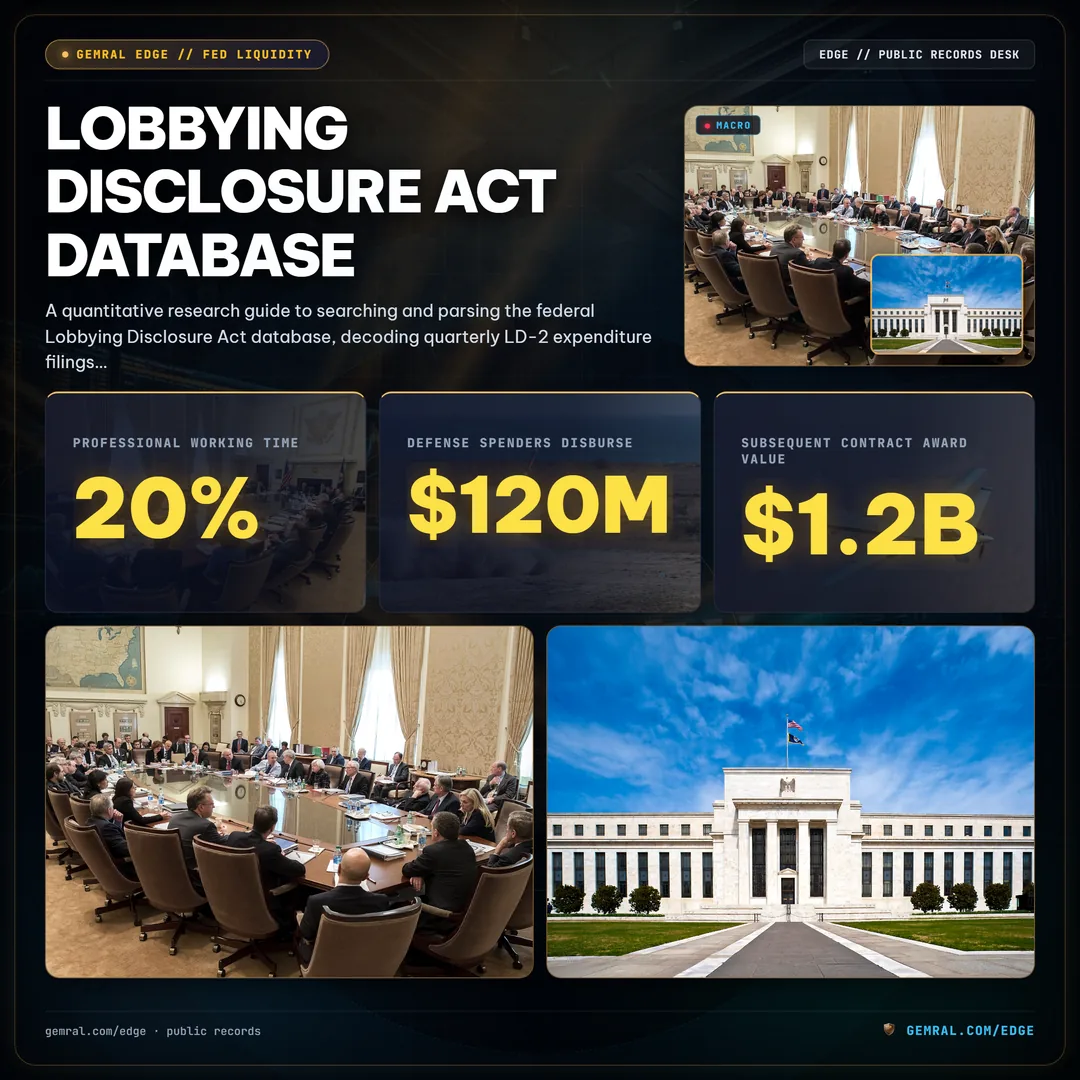 Lobbying Disclosure Act Database: Searching Quarterly Expenses, Registrants, and Client Filings