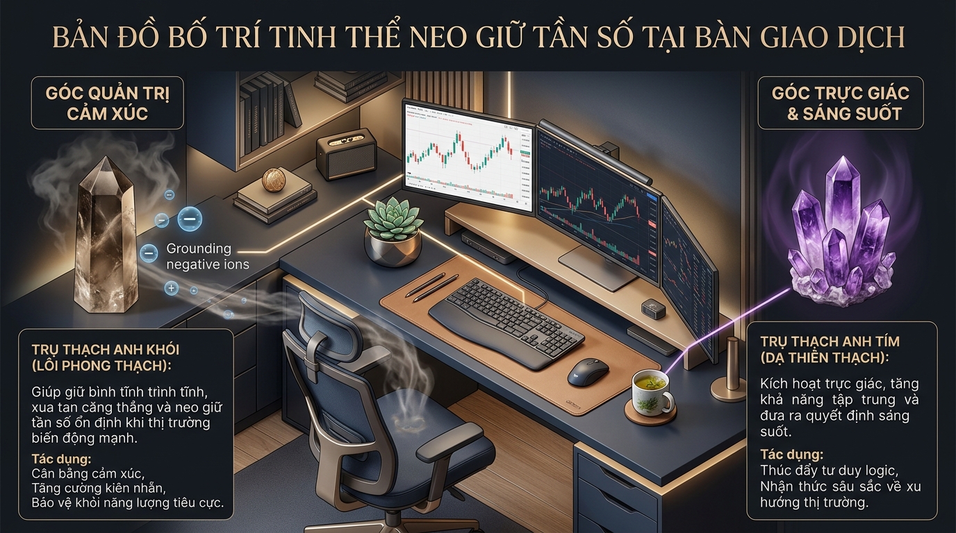 Bản đồ bố trí tinh thể neo giữ tần số tại bàn giao dịch