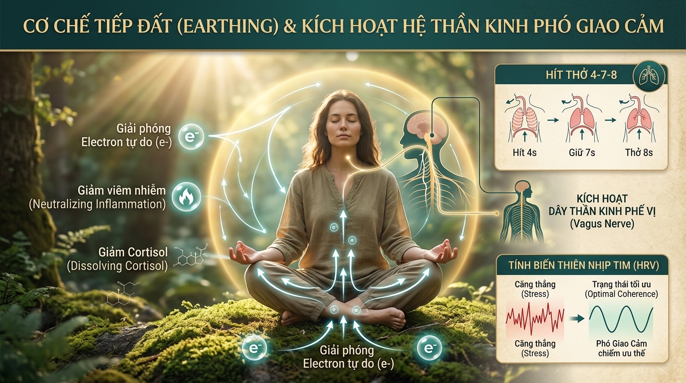 Cơ chế tiếp đất và kích hoạt hệ thần kinh phó giao cảm