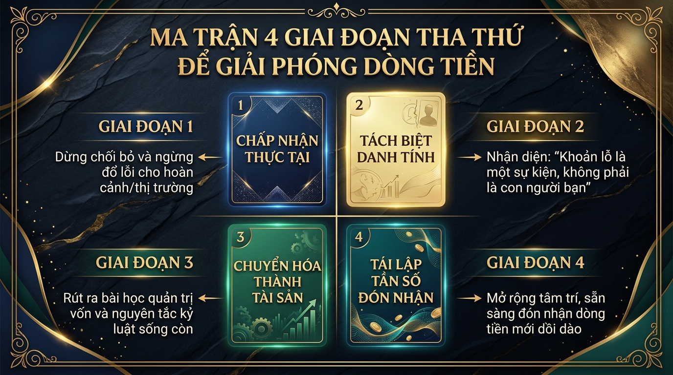 Ma trận 4 giai đoạn tha thứ để giải phóng dòng tiền