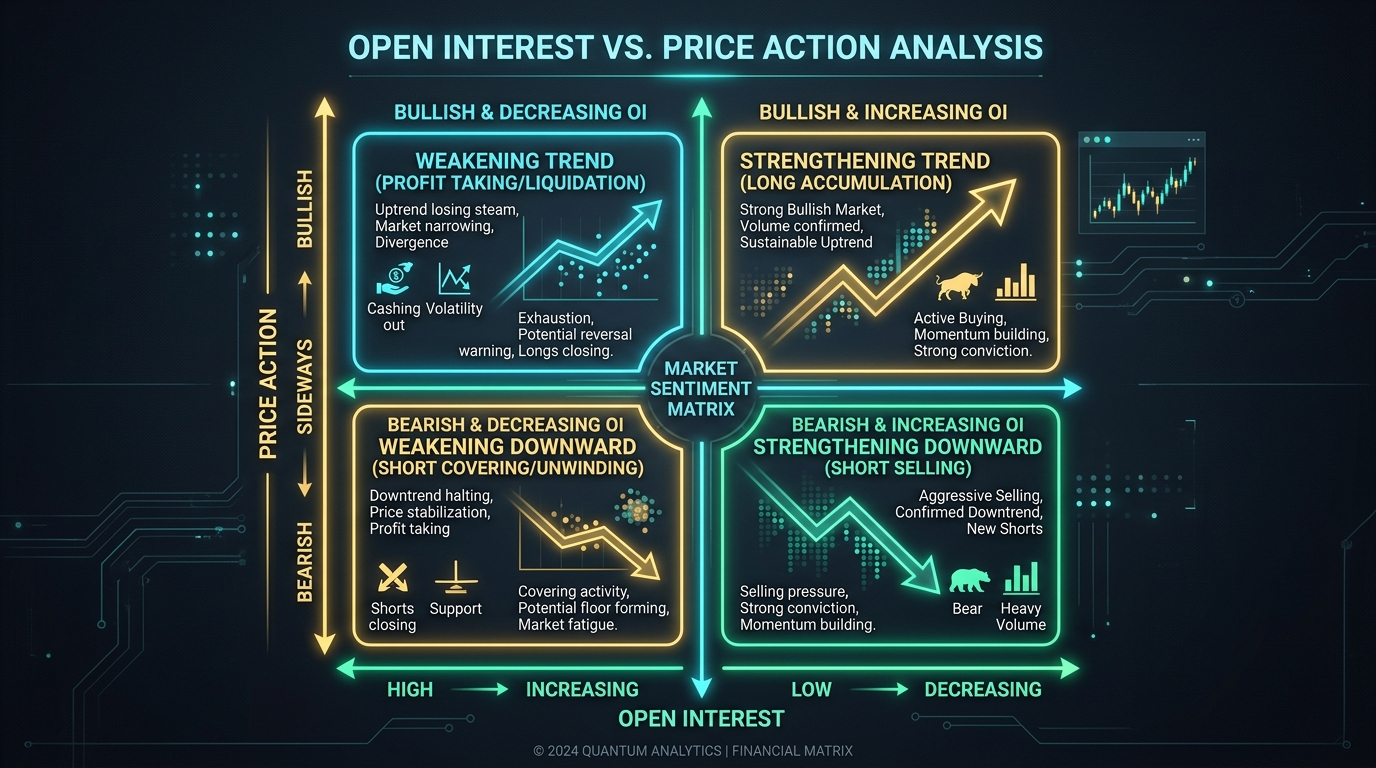 Ma trận phân tích mối tương quan giữa Giá và Hợp đồng Mở Open Interest