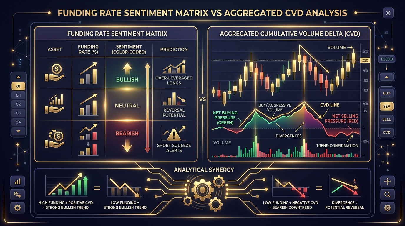 Bảng Phân Tích Ma Trận Funding Rate và Chỉ Báo Khối Lượng Tích Lũy CVD