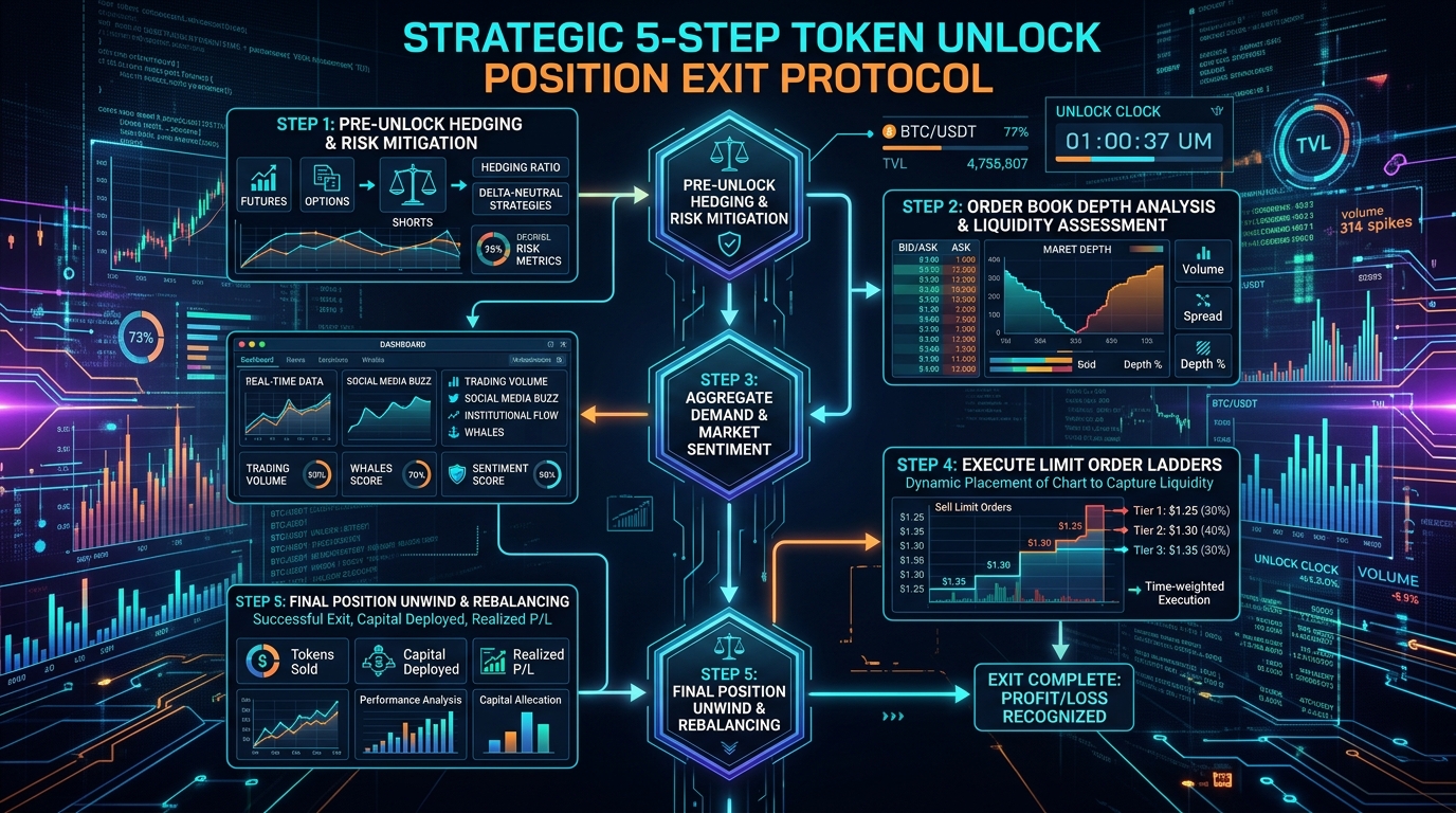 Quy Trình 5 Bước Thoát Vị Thế Và Phòng Vệ Rủi Ro Token Unlock