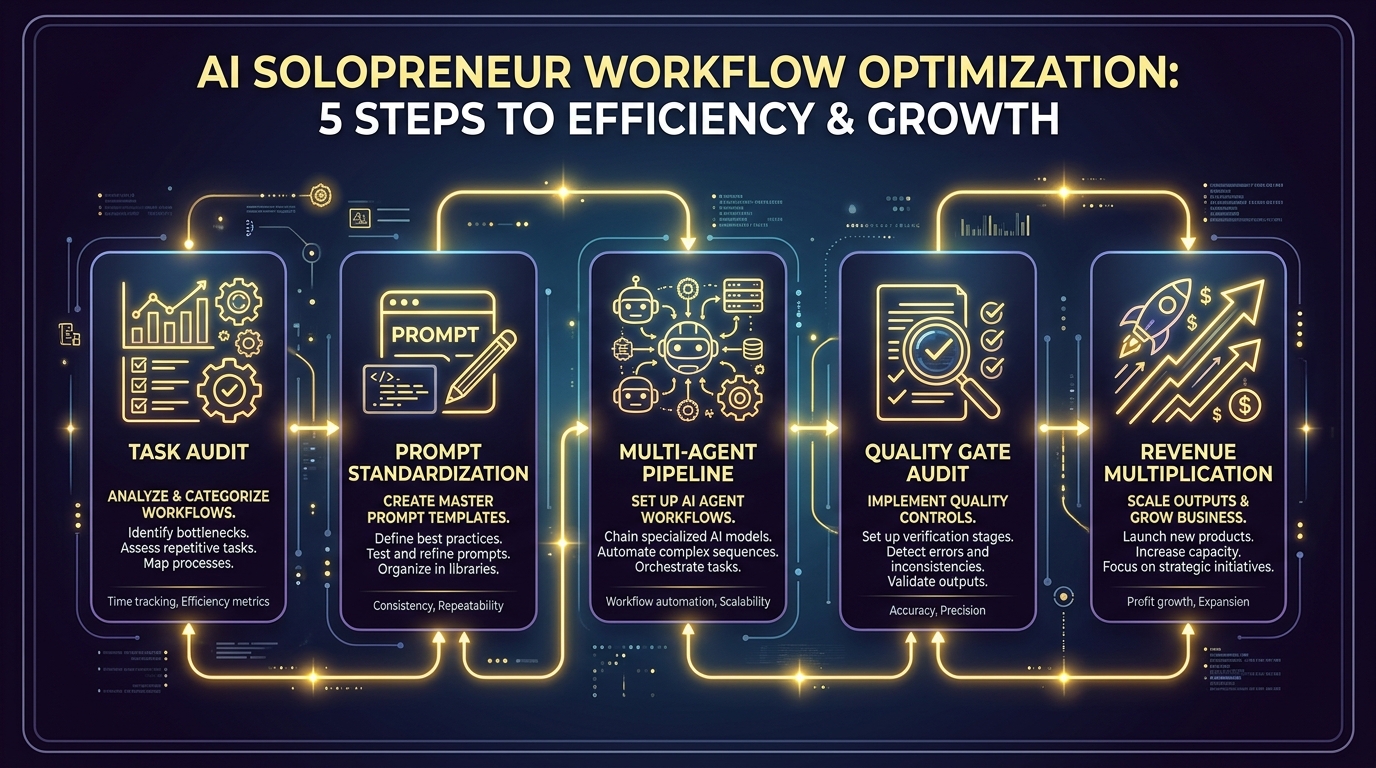 Quy Trình 5 Bước Tối Ưu Hóa Năng Suất AI Solopreneur