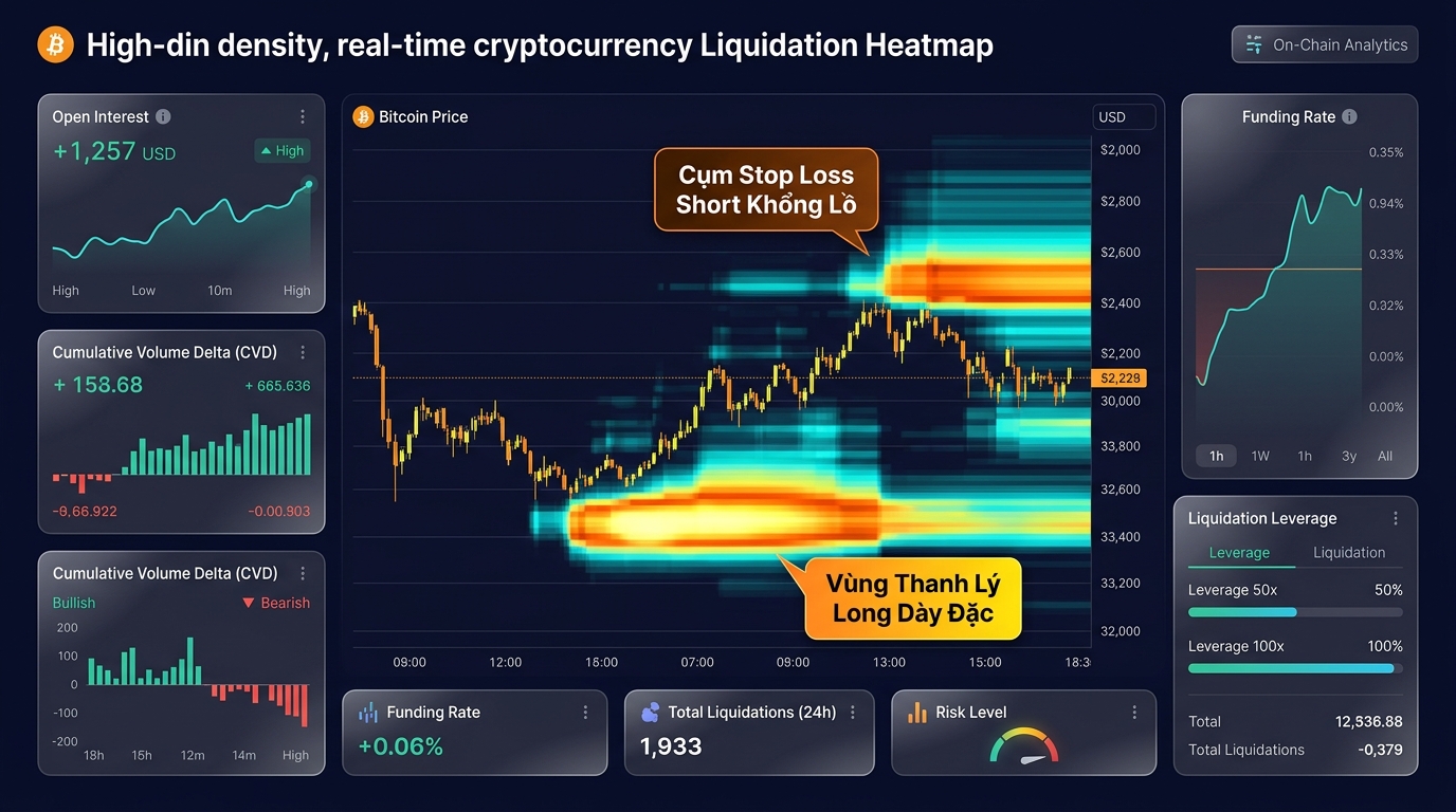 Bản Đồ Nhiệt Thanh Lý Crypto
