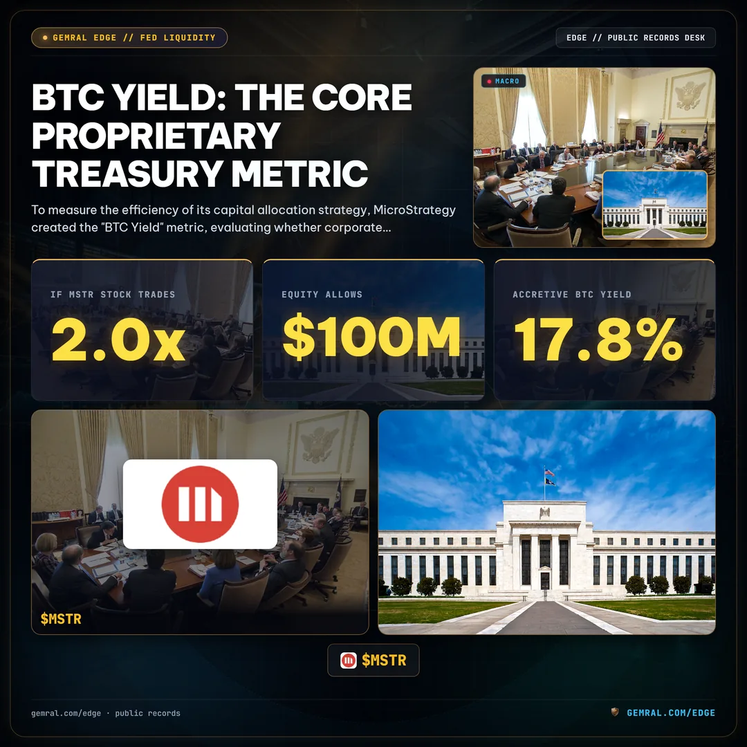 BTC Yield: The Core Proprietary Treasury Metric