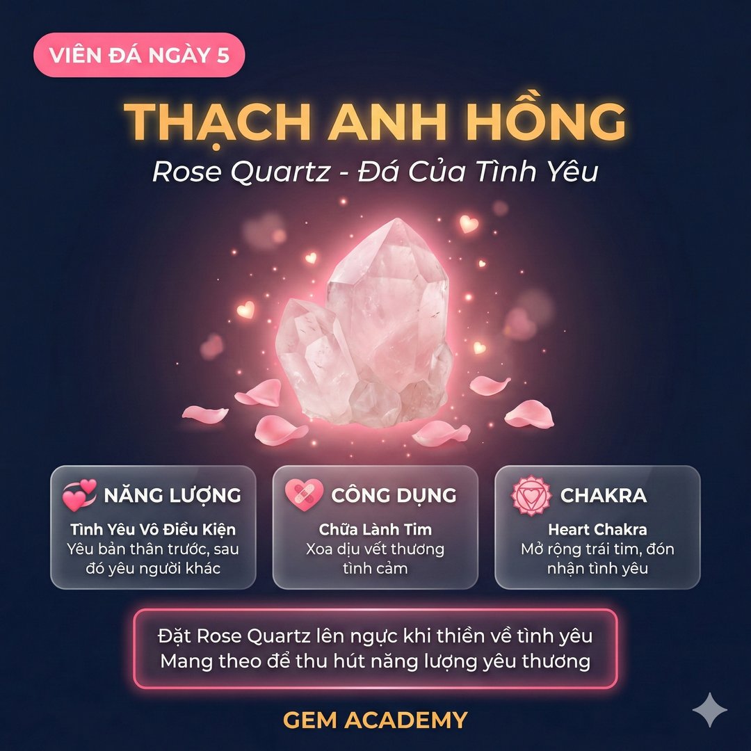 Thạch Anh Hồng — Rose Quartz