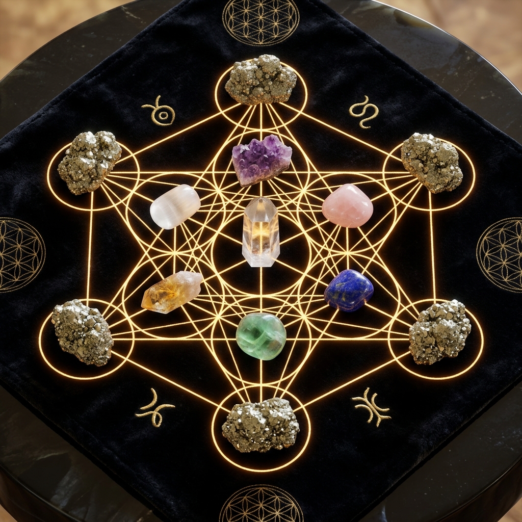Ma Trận Hình Học Thiêng Liêng Crystal Grid
