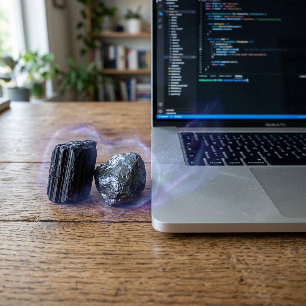 Tourmaline đen và Shungite thanh tẩy bức xạ điện từ