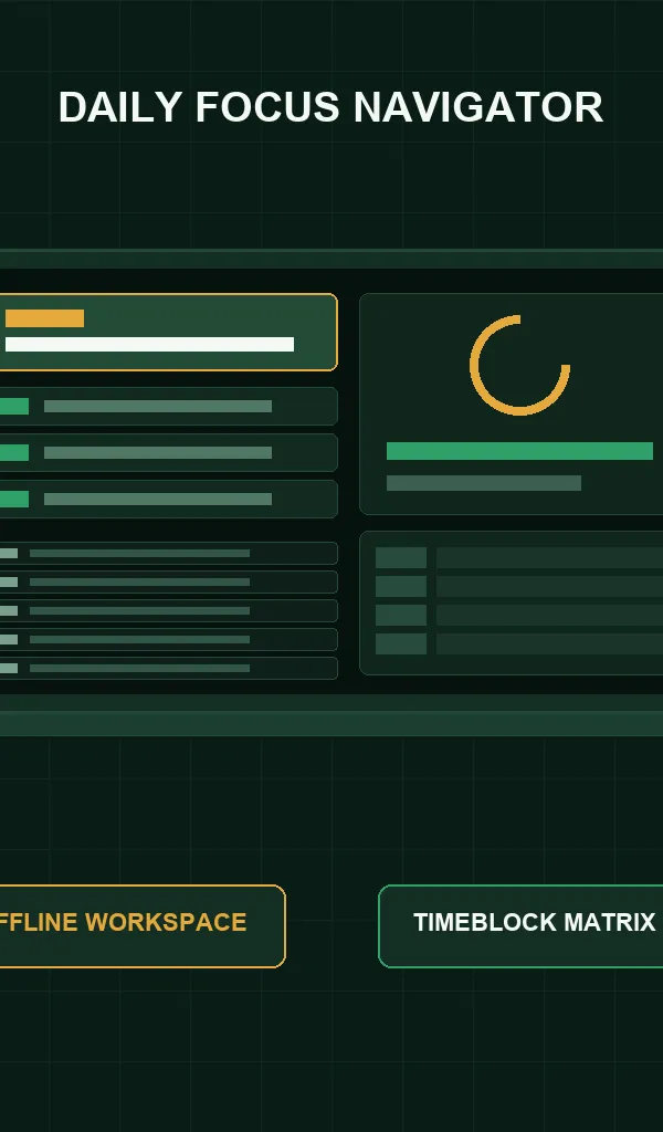 1-3-5 Rule Daily Task Matrix Planner and Priority Timeblock System