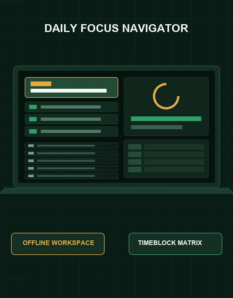1-3-5 Rule Daily Task Matrix Planner and Priority Timeblock System