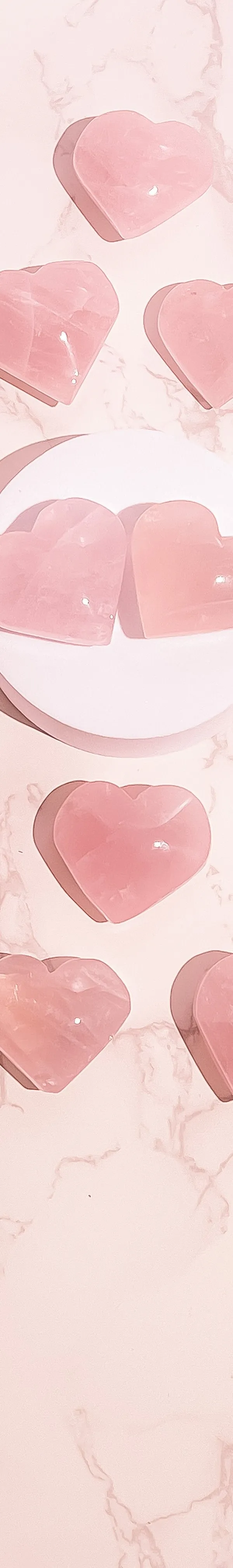 Twin Destiny — Natural Rose Quartz Hearts Duo