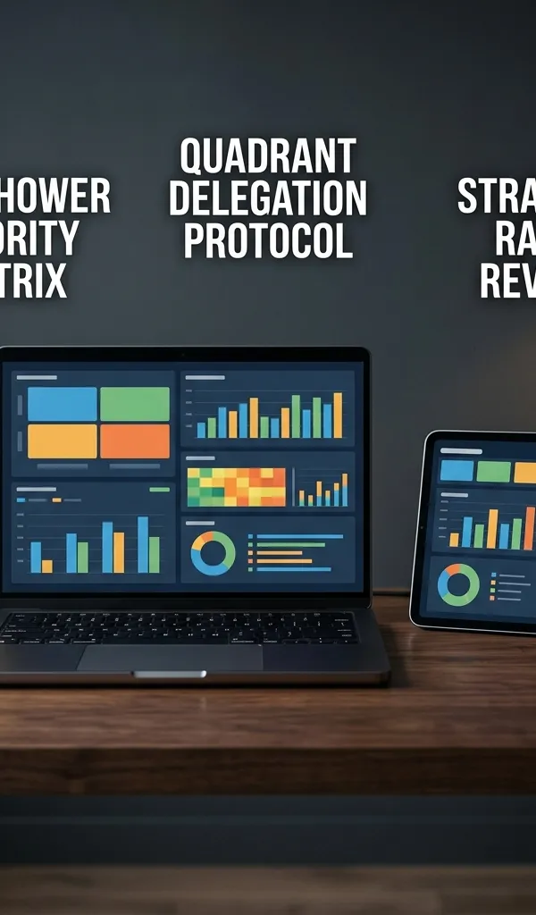 Eisenhower Priority Matrix Dynamic Dashboard & Task Delegation Workbook